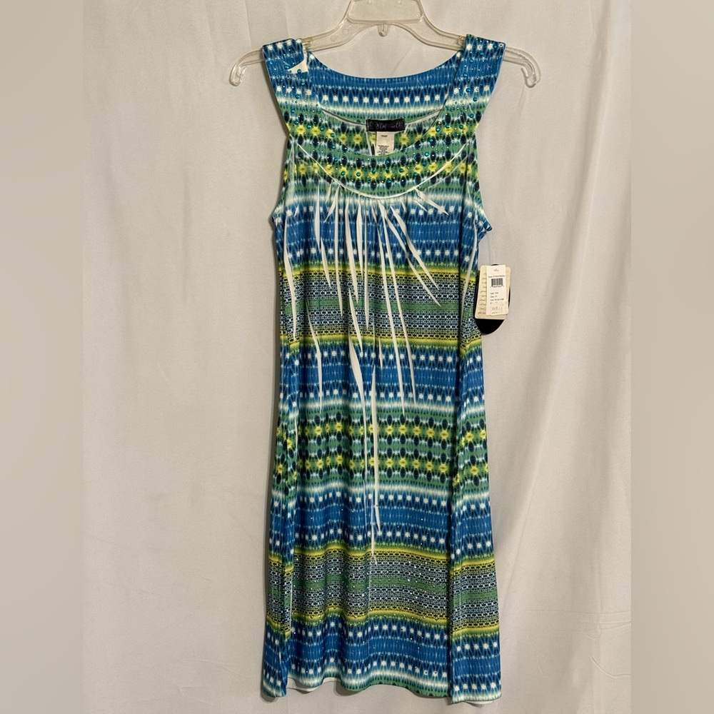 NWT Volume One Vibrant Multicolored Sleeveless Dress Size Medium (Juniors)